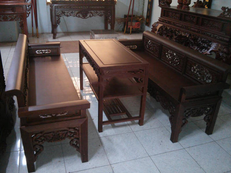 Bộ bàn ghế trường kỷ gỗ gụ