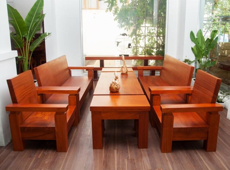 Bộ bàn ghế gỗ hương đỏ