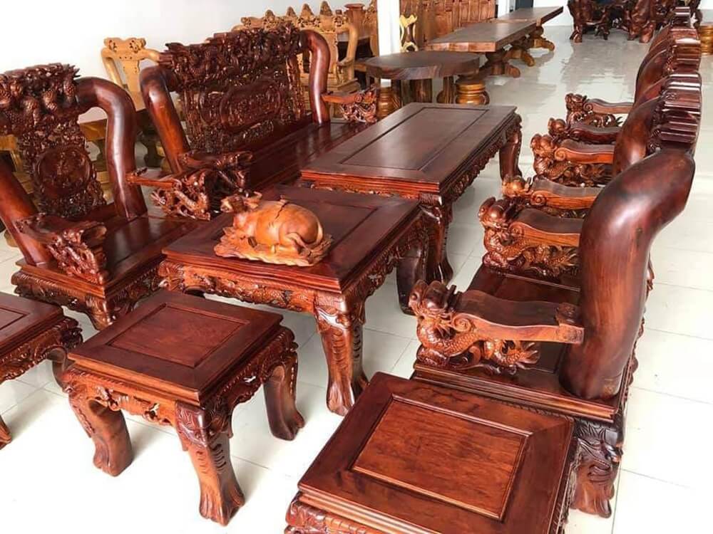 Bàn ghế gỗ hương đá