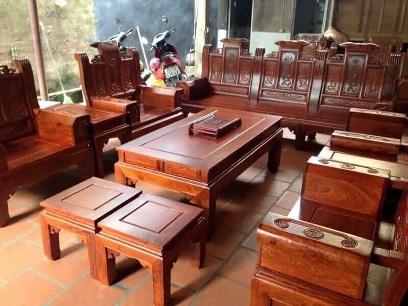 bàn ghế gỗ hương vân Cuốn Thư