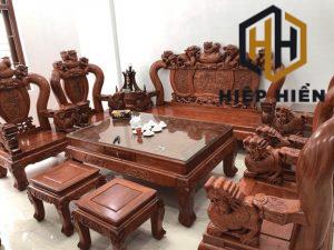 bàn ghế nguyên khối gỗ hương