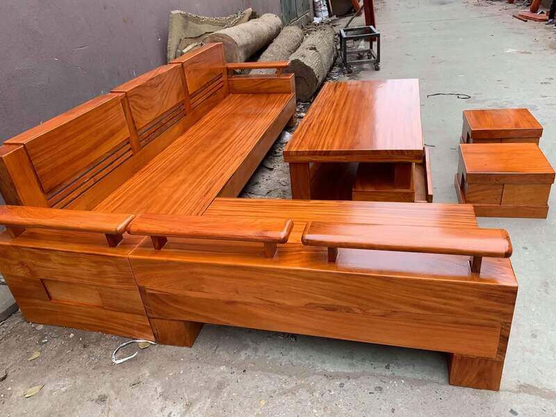 bộ bàn ghế sofa gỗ hương xám