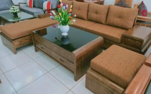 bộ bàn ghế sofa gỗ hương đá
