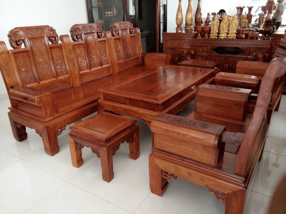 bộ bàn ghế sofa gỗ hương đá