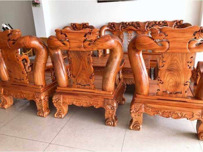 bộ bàn ghế Nghê Đỉnh gỗ hương