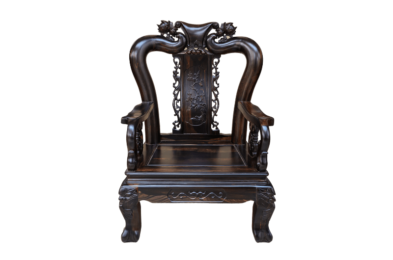 Thiết kế ghế Quốc Đào gỗ Mun