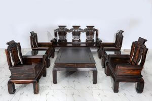 Bộ bàn ghế tần thủy hoàng gỗ mun