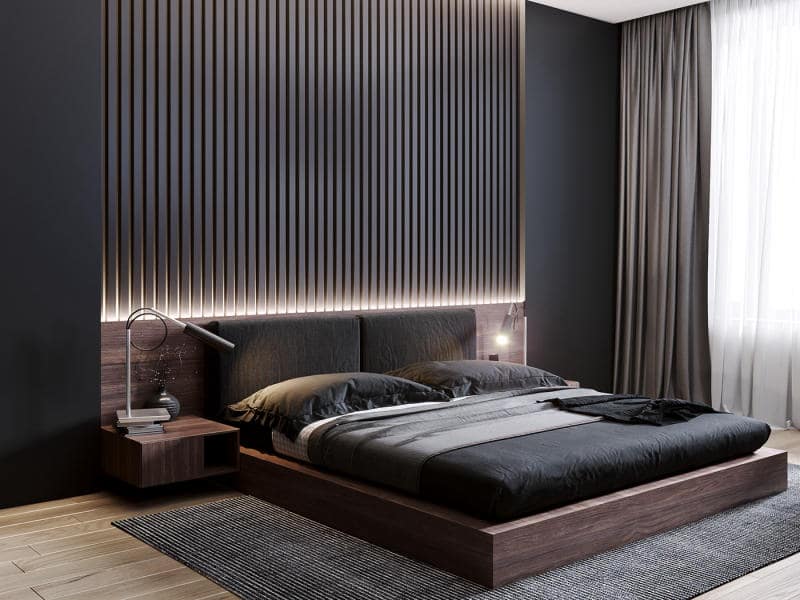 mẫu giường gỗ đẹp hiện đại