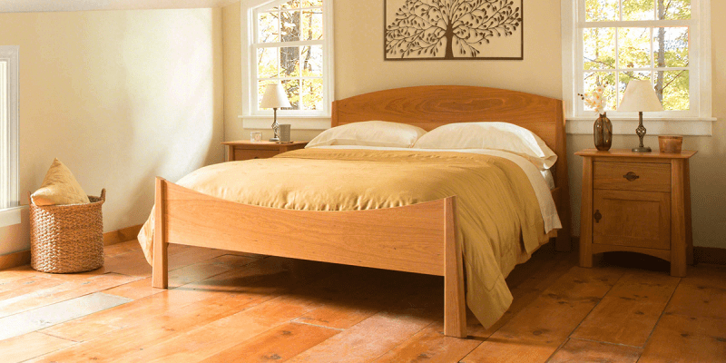 mẫu giường gỗ Pơ mu đẹp