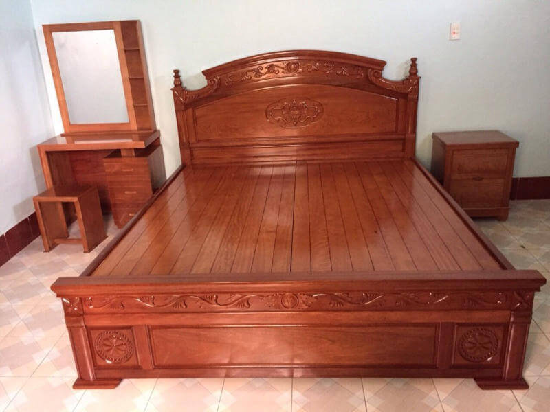 giường ngủ gỗ gụ