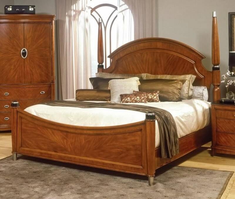 Giường gỗ sồi hiện đại