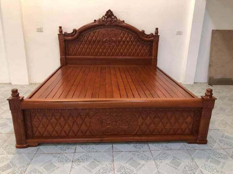 Giường gỗ vân hương