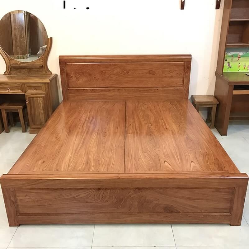 Giường gỗ vân hương Lào