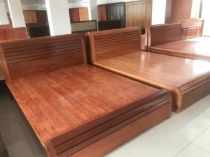 Giường gỗ xoan đào