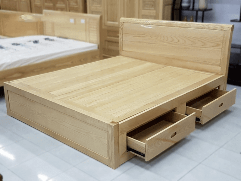 mẫu giường gỗ 1m8x2m giá rẻ