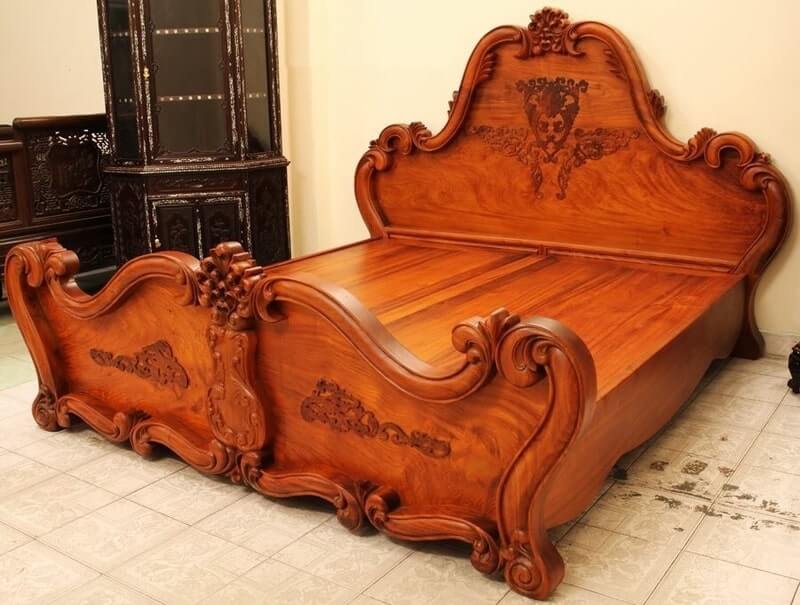 mẫu giường gỗ 1m8x2m rẻ nhất
