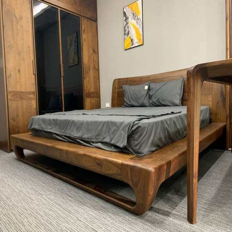 Mẫu giường gỗ Pơ Mu đẹp và rẻ