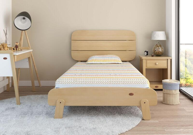 giường gỗ thông 1m