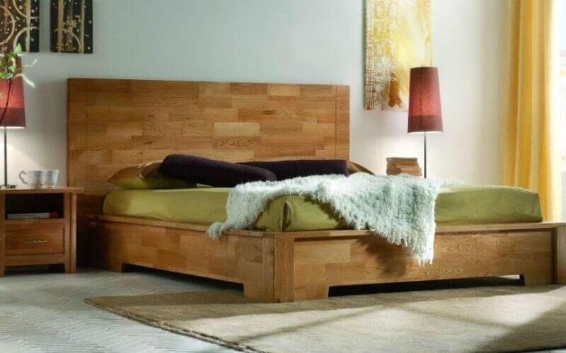 giường gỗ thông ghép