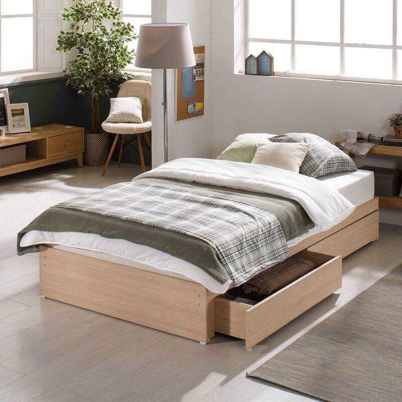 Mẫu giường phản gỗ hiện đại