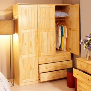 tủ quần áo 3 cánh gỗ tự nhiên