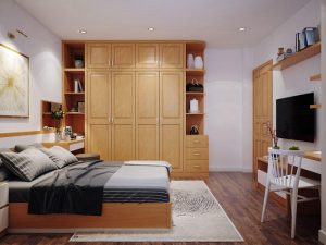 tủ quần áo gỗ gụ âm trần