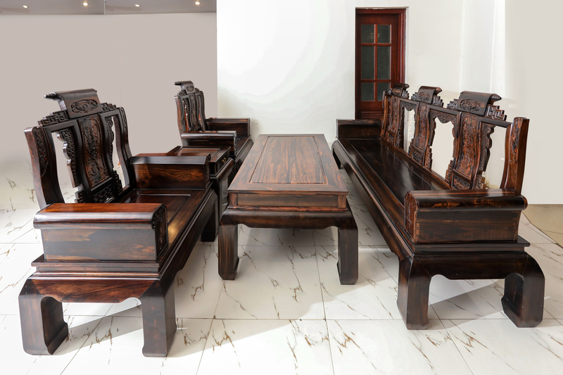 bộ bàn ghế Chiện gỗ Mun