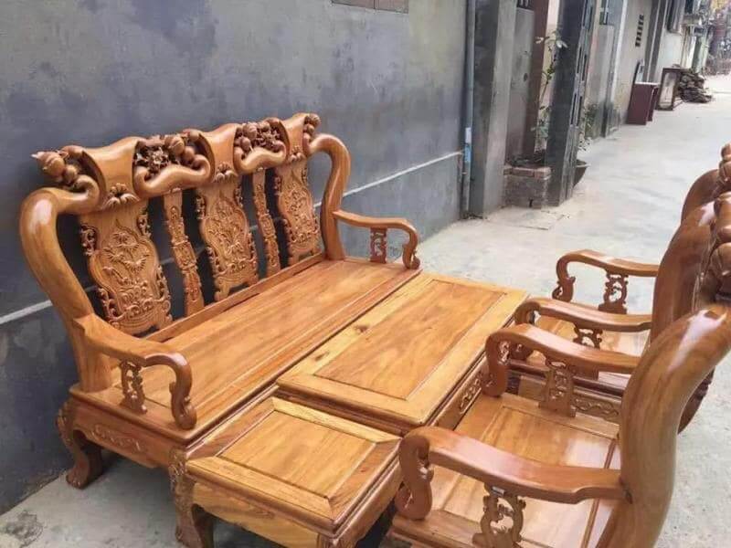 bàn ghế gỗ gụ tay 14