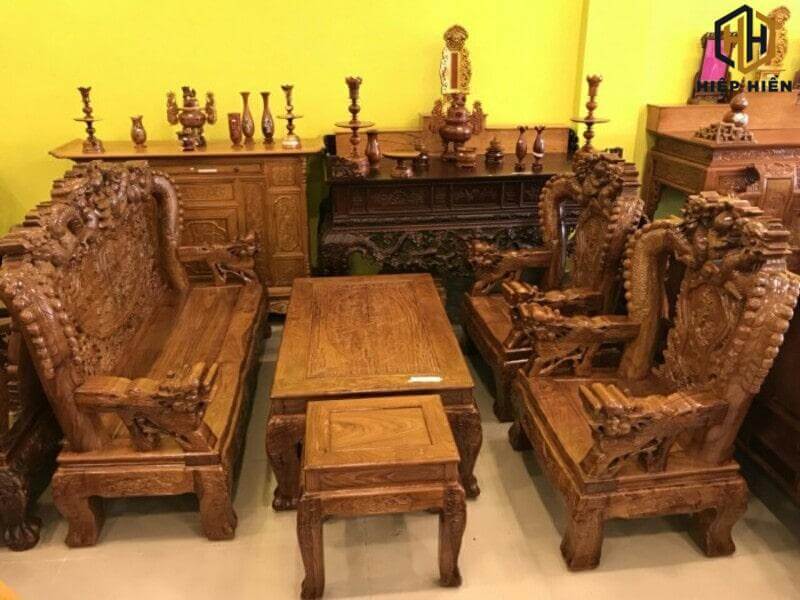 bộ bàn ghế gỗ hương lào