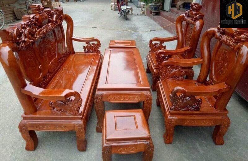 bàn ghế ăn gỗ hương lào