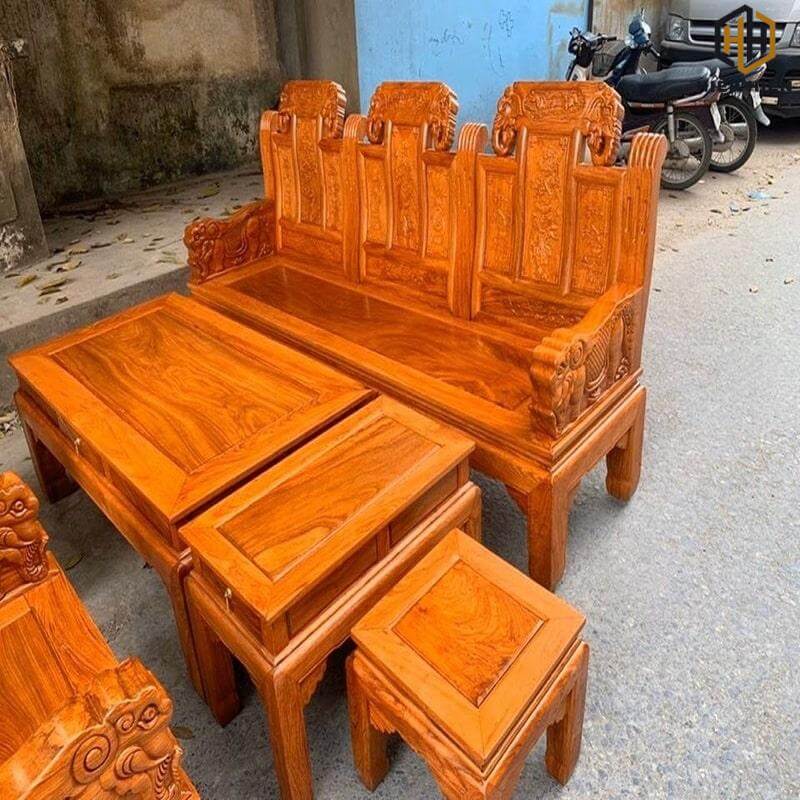bộ bàn ghế âu á gỗ gõ đỏ hà nội