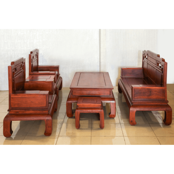 Bộ bàn ăn hoàng gia hương đá 8 ghế hồng hạt (Chị Ngân, Cao Bằng) - Xưởng Gỗ  An Lạc