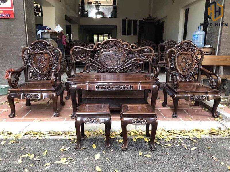 bộ bàn ghế gỗ gụ Thái Phượng