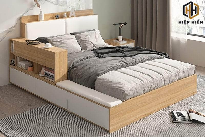 giường gỗ hương xám 2mx2m2