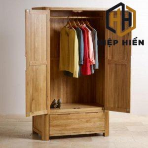 tủ quần áo gỗ xoan đào 2 cánh