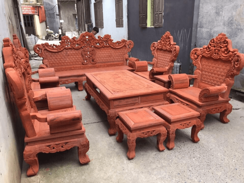 Bàn ghế gỗ hương đá