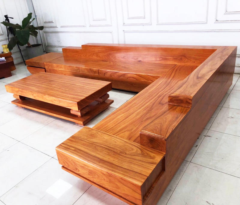 bàn ghế gỗ lim nguyên khối 
