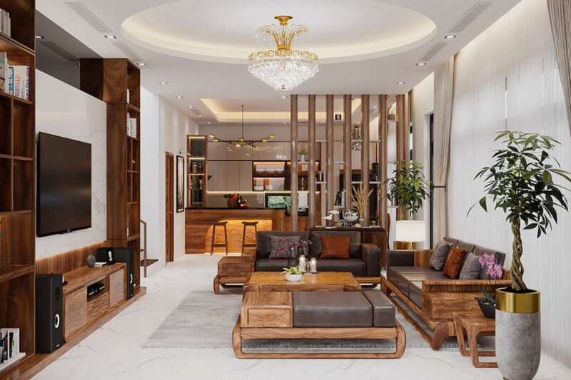 bàn ghế gỗ phòng khách 