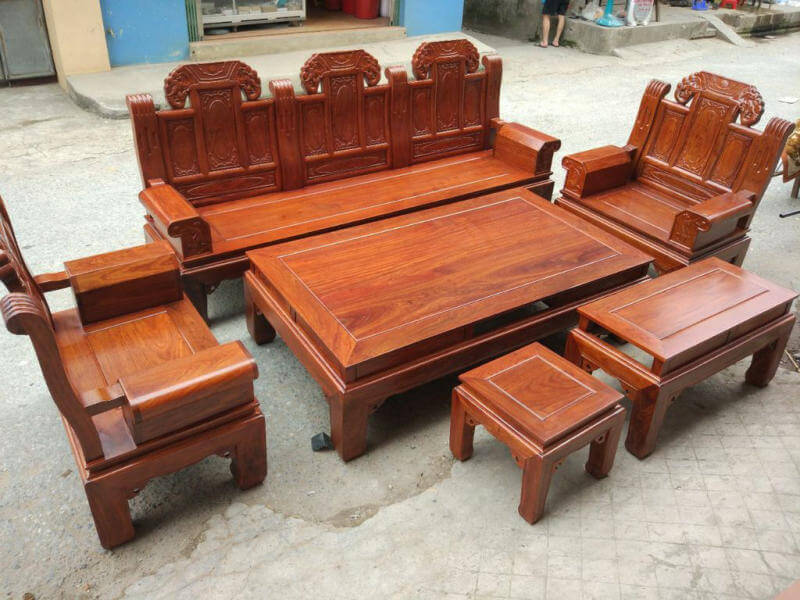 Bàn ghế gỗ tay 10