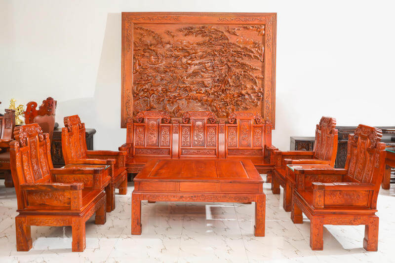Bàn ghế gỗ tay 10