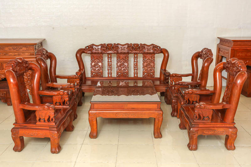 Bàn ghế gỗ tay 10