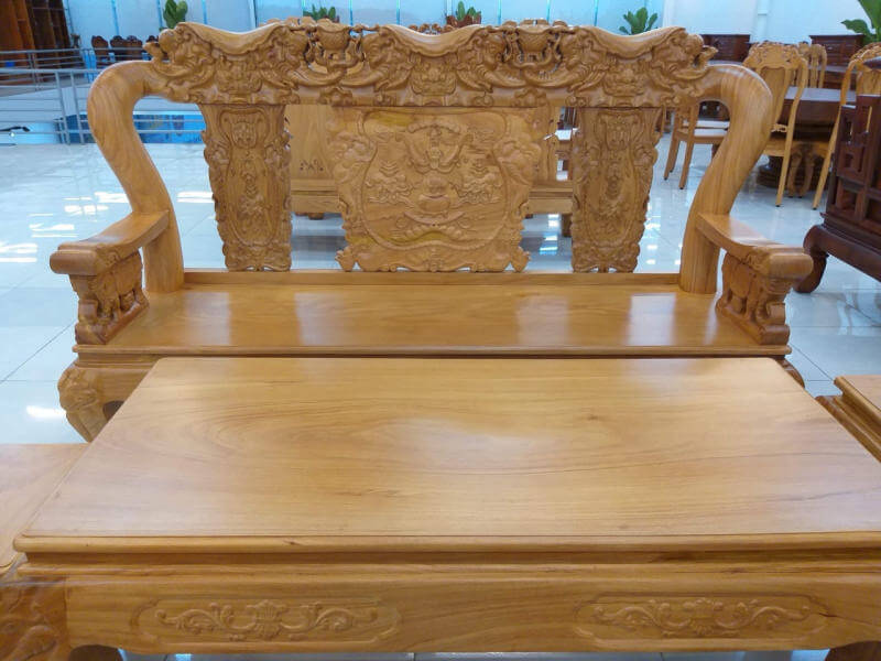 Bàn ghế gỗ tay 10