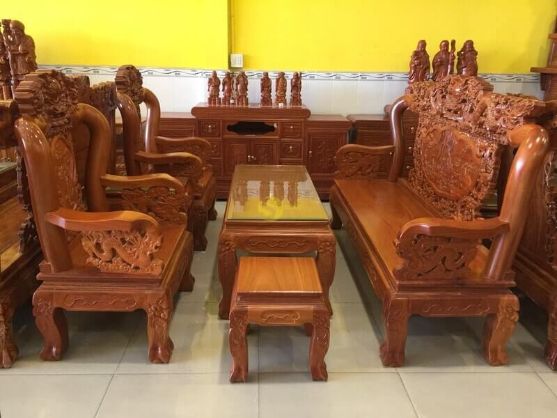 bàn ghế gỗ tay 10